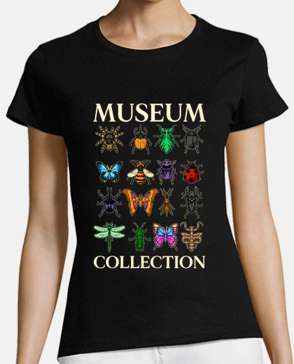 T-shirt museo insetti e farfalle animali della natura amanti degli insetti in inglese