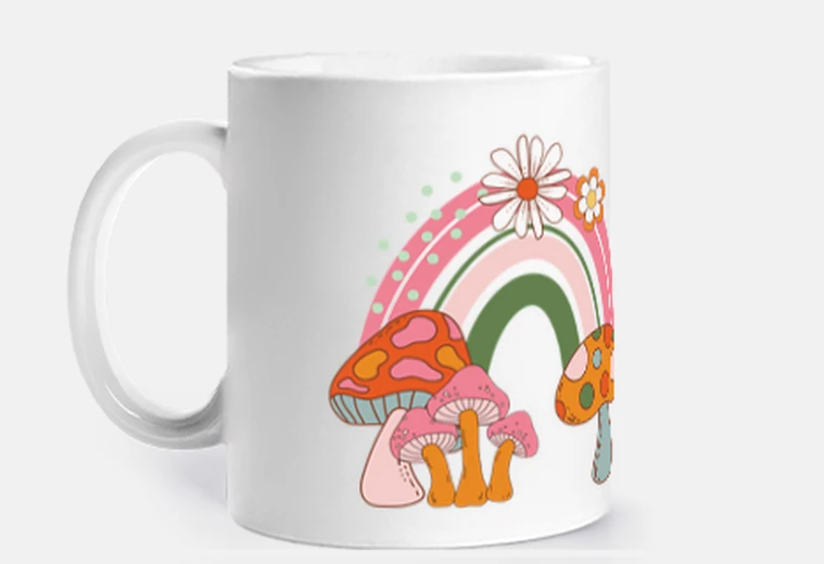 Cup mushroom hippie 70s