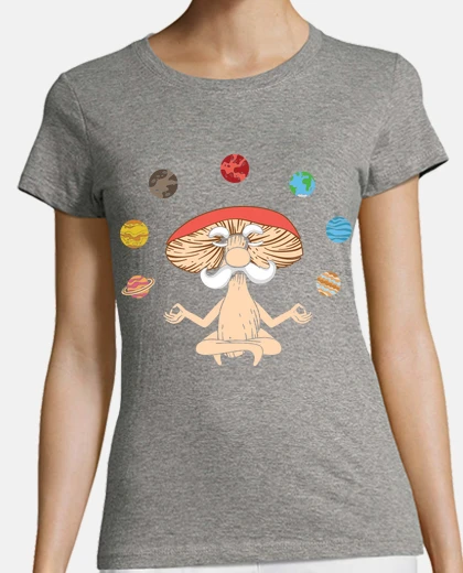 Playera mushroom yoga planet