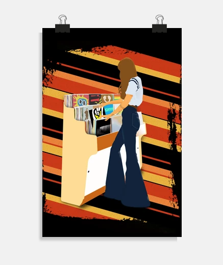 Poster music girl poster vertical for decor