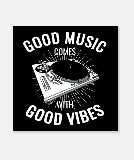 Wall music record player vinyl good music comes with good vibes