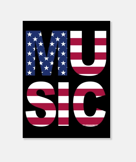 Lienzo MUSIC USA (música EEUU)