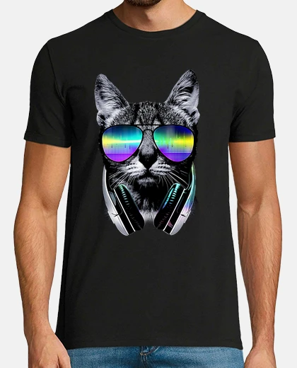 T-shirt musica amante dei gatti