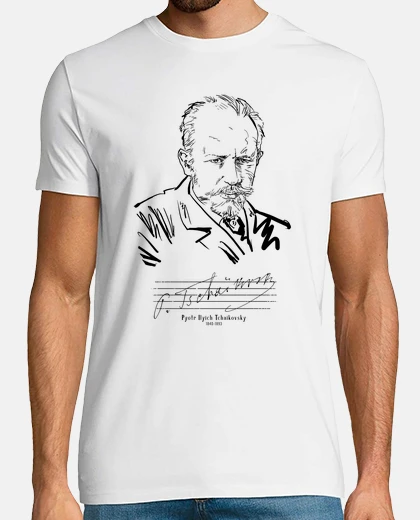 T-shirt musica ciajkovskij-russa-classica