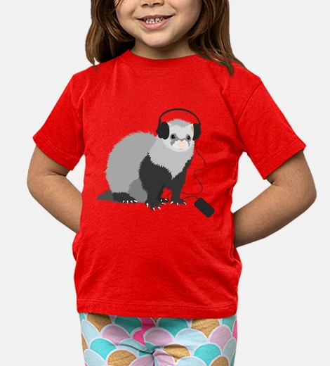 Abbigliamento musica divertente bambini furetto amorevole tee