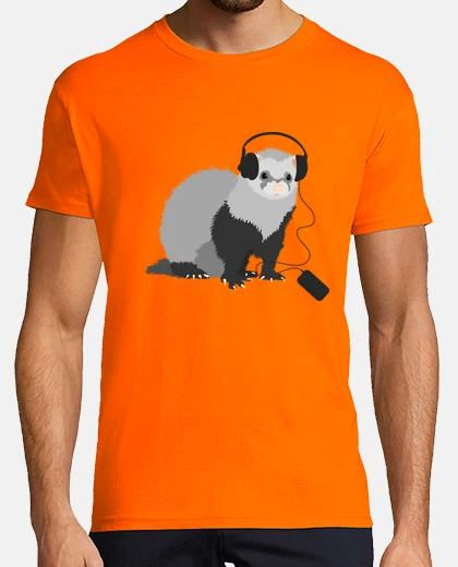 T-shirt musica divertente furetto amorevole tee