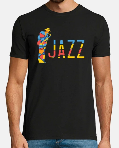T-shirt musicista di jazz colorato