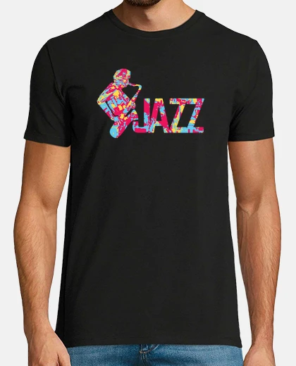 T-shirt musicista di sassofono di jazz moderno 