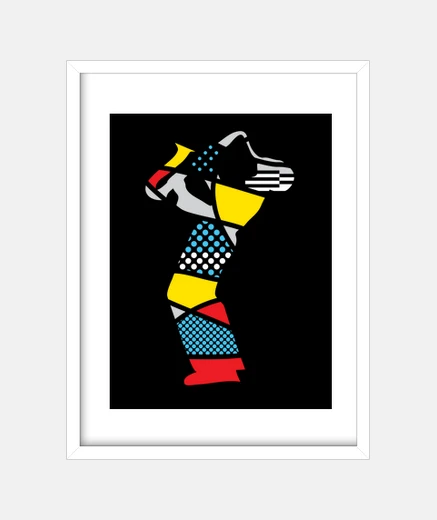 Quadro musicista jazz astratto stile moderno