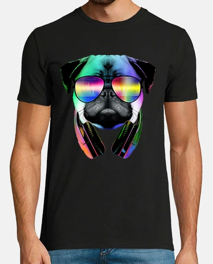 Tee-shirt musique dj pug