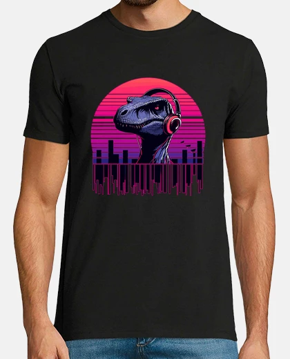 Tee-shirt musique jurassique ville rétro