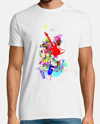 Tee-shirt musique multicolore xplosion