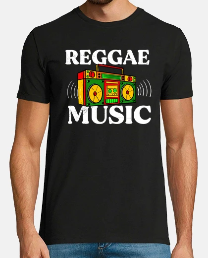 Tee-shirt musique reggae boombox musique racines jamaïcaines