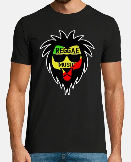 Tee-shirt musique reggae lion rasta jamaica