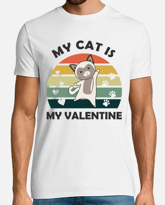 My cat is my valentine shirt best sale