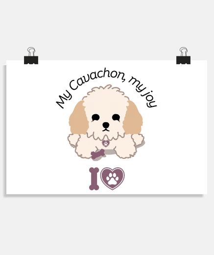 Poster My cavachon my joy