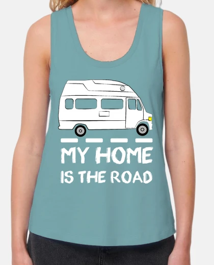 Camiseta my home is the road
