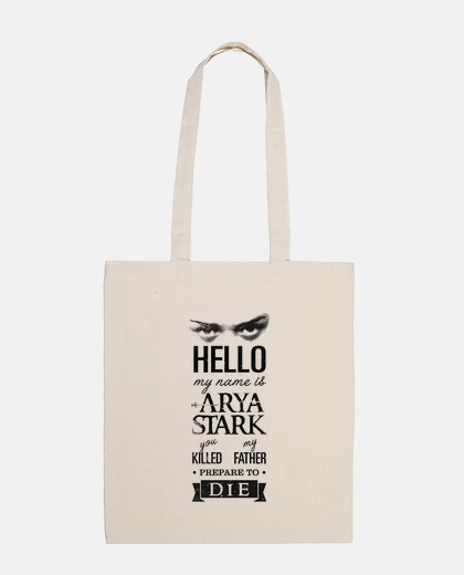 Bag my name is arya stark 1
