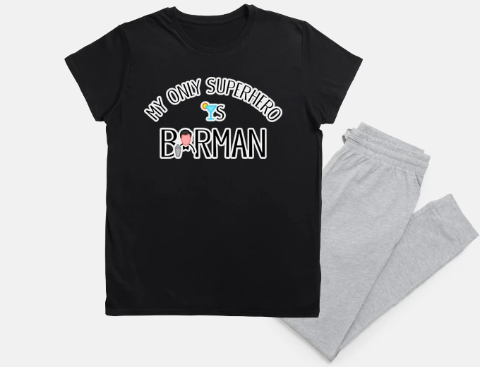 Pyjama my only superhero is barman