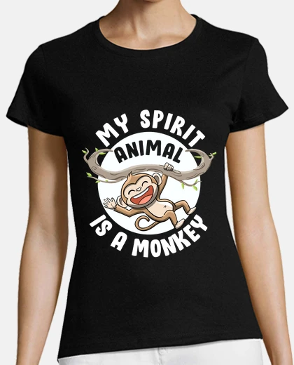 T-shirt my spirit animal is a monkey cute ape p