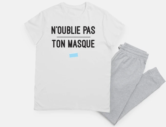 Pyjama n oublie pas ton masque - covid