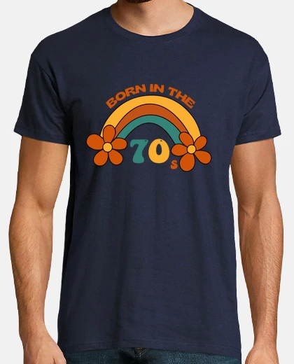 Camiseta nacido en los años 70 cumpleaños vintag