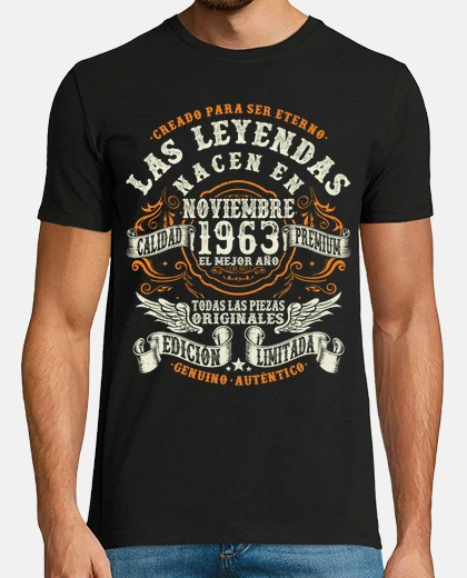 Camiseta nacido en noviembre de 1963 - 60 años