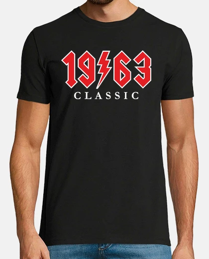 Camiseta Nacidos en 1963 Classic ACDC 61 Años Regalo 61 Cumpleaños Heavy Metal