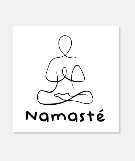 Stampa namaste - design yoga linea zen