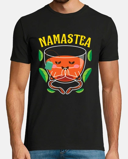 T-shirt namastea namasté yoga tè buddismo zen meditazione kawaii