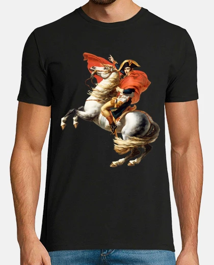 Tee-shirt napoléon à cheval traversant les alpes histoire de france
