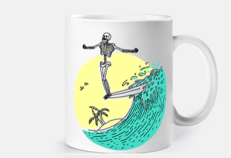 Taza nariz de surf