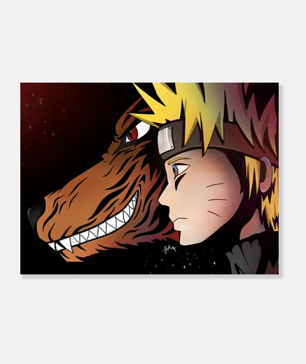 Wall naruto x kurama original drawing