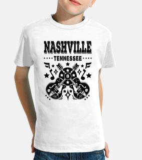 nashville tennessee american rockabilly country music t-shirt usa crossed guitars
