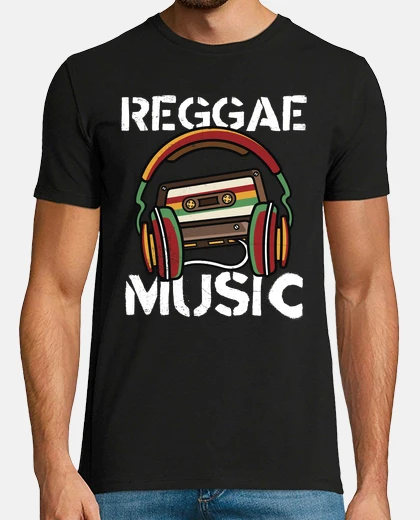 T-shirt nastro musicale reggae music giamaicano