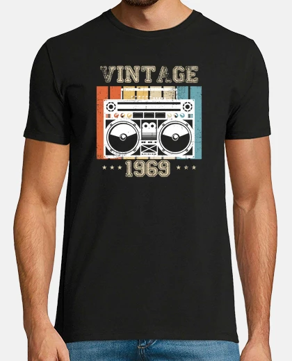 T-shirt nastro musicale vintage 1969 50 tacos