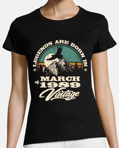T-shirt nata a marzo 1989 - vintage 1989