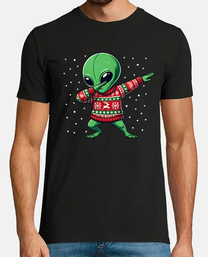 T-shirt natale alieno amante divertente alieno 