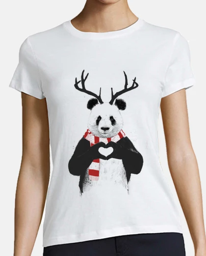 T-shirt natale del panda