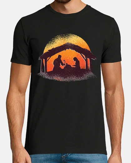 T-shirt natività, buon natale, presepe, cristo.