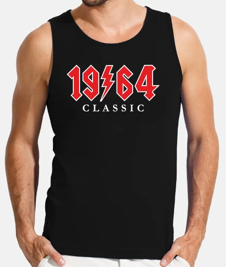 T-shirt nato nel 1964, classico acdc per 60 anni, regalo per il 60° compleanno, heavy metal