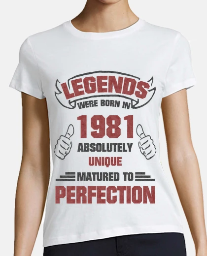 T-shirt nato nel 1981 e leggende