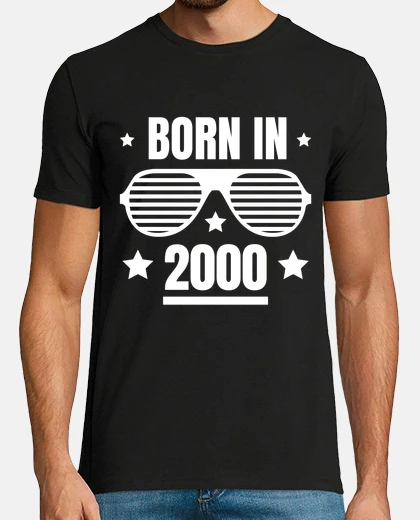 T-shirt nato nel 2000 occhiali da sole