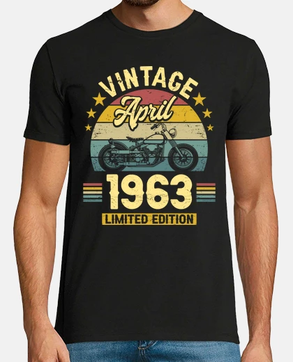 T-shirt Nato Nel Aprile 1963 60 Anni Compleanno