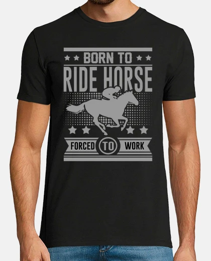 T-shirt nato per cavalcare cavalli costretti a lavorare