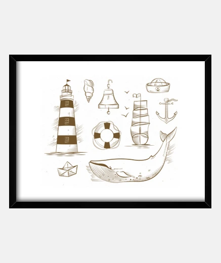 Framed nautical elements