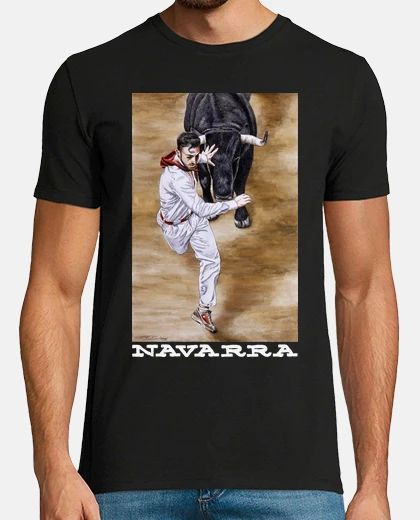 Tee-shirt navarra fond noir - chemise à manches courtes