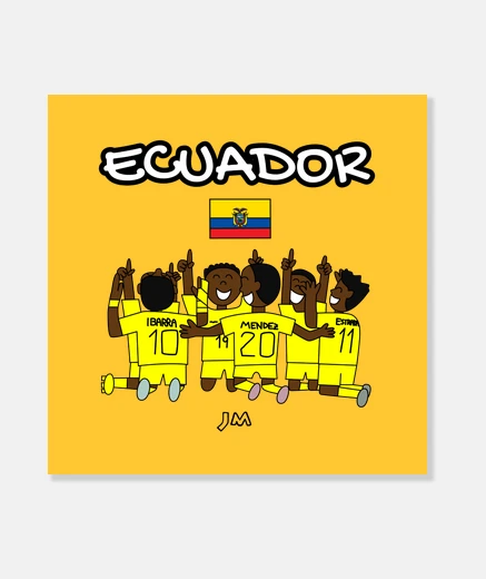Stampa nazionale calcio dell&#39;ecuador - disegno mondiali