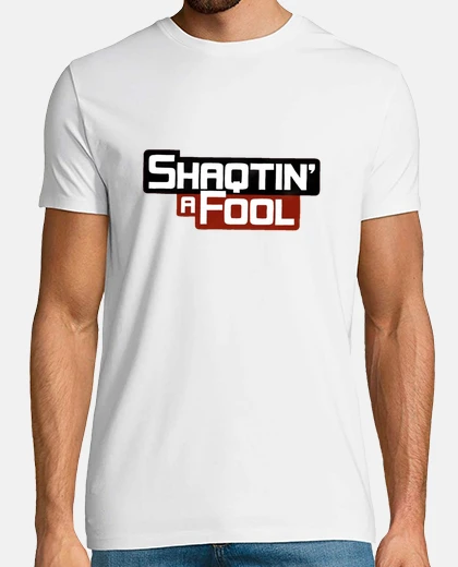 Tee-shirt nba. shaqtin un fou. homme, manches courtes, blanc, qualité extra
