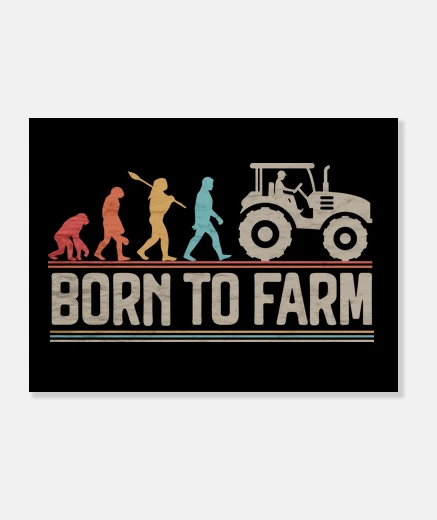 Tableau né à la ferme agriculteur agriculteur